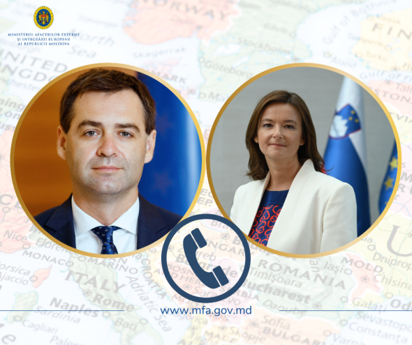Nicu Popescu a avut o convorbire telefonică cu Tanja Fajon, ministra afacerilor externe a Sloveniei